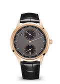 Charcoal Regulator Dial Watch with Rose Gold Tone Case