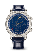 Navy Star Dial Watch with Clear Crystal Bezel