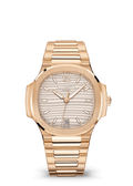 Ivory Dial Watch with Gold Tone Link Bracelet