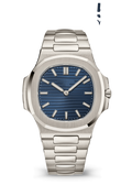 Navy Time-Only Watch with Brushed Silver Tone Bracelet