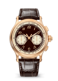 Brown Twin-Register Chronograph with Rose Gold Tone Case